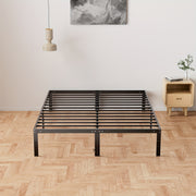 Metal Bed Frame Support Sturdy Platform Mattress Foundation with Under Storage Space No Box Spring Needed Black Full Queen King Twin Size