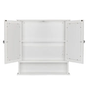 DB White Indoor Wall-Mounted Double Door Cabinet Rectangular LED Illuminated Bathroom Mirror IP44 Rated for Kitchen Use