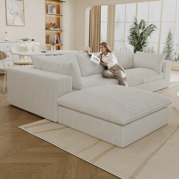 JIYI Modern High-Density Sponge Fabric Sofa Bed Boneless Compressed Vacuum Made in China Living Room Furniture Set