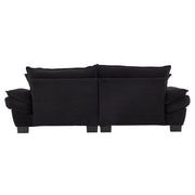 Space Saving Corduroy Convertible Sofa Modern Loveseat Sleeper Set with Tufted Reversible Cushions for Hotel Studio Apartment