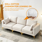 Modern L-Shaped Sofa Set Velvet Upholstered Comfortable Leisure Sofa for Apartment Hotel Villa Living Rooms