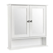 DB White Indoor Wall-Mounted Double Door Cabinet Rectangular LED Illuminated Bathroom Mirror IP44 Rated for Kitchen Use