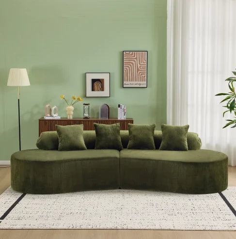 Modern Luxury Square Sofa Set for Living Room Home Comfort Furniture Tufted Finish Sealed Foam Extendable for Apartments Villas