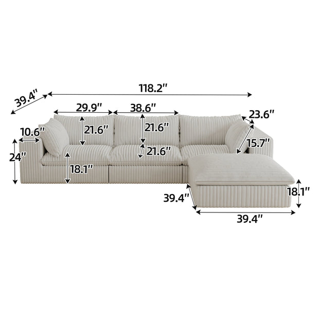 JIYI Modern High-Density Sponge Fabric Sofa Bed Boneless Compressed Vacuum Made in China Living Room Furniture Set
