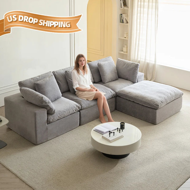 High Density Foam Boneless Compressed Sofa Living Room Roll Canape Compressed Sofa Luxury Sponge Vacuum Package Compress Sofas