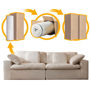 High Density Foam Modern Compress Sofa Vacuum Package Modular Sectional Compressed Sofa Luxury Sponge Living Room Compress Sofas
