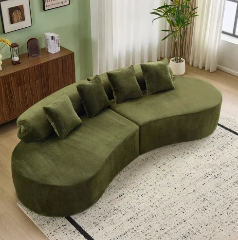 Modern Luxury Square Sofa Set for Living Room Home Comfort Furniture Tufted Finish Sealed Foam Extendable for Apartments Villas