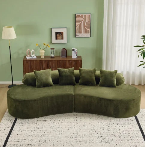 Modern Luxury Square Sofa Set for Living Room Home Comfort Furniture Tufted Finish Sealed Foam Extendable for Apartments Villas