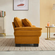 Space Saving Corduroy Convertible Sofa Modern Loveseat Sleeper Set with Tufted Reversible Cushions for Hotel Studio Apartment