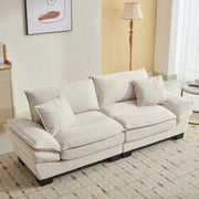 Corduroy Tufted Convertible Sofa Bed Set with Pillows Deep Seating Upholstered for Small Space Apartment Hotel Office
