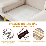 Modern L-Shaped Sofa Set Velvet Upholstered Comfortable Leisure Sofa for Apartment Hotel Villa Living Rooms