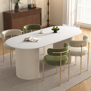 Oval Modern Dining Table Kitchen Unique Nordic Italian Salon Dining Table Luxury White Design Mesas De Jantar Home Furniture