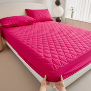 Quilted Thick Waterproof Mattress Cover Mattress Protector Queen King Fitted Sheet Bed Pad Cover Bed Topper ( No Pillow Case)