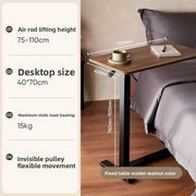 Hydraulic lifting bedside table Movable lifting computer table Desk standing sofa side few folding notebook table