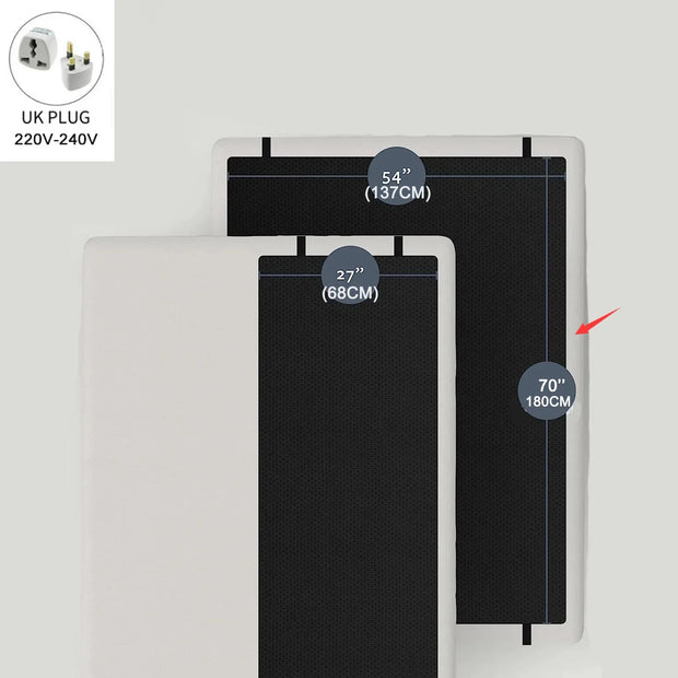 Grounding Mat for Bed - Twin Size Conductive Mattress Cover with Carbon Layer & Vegan Leather, Earthing Pad for Better Sleep, Pa