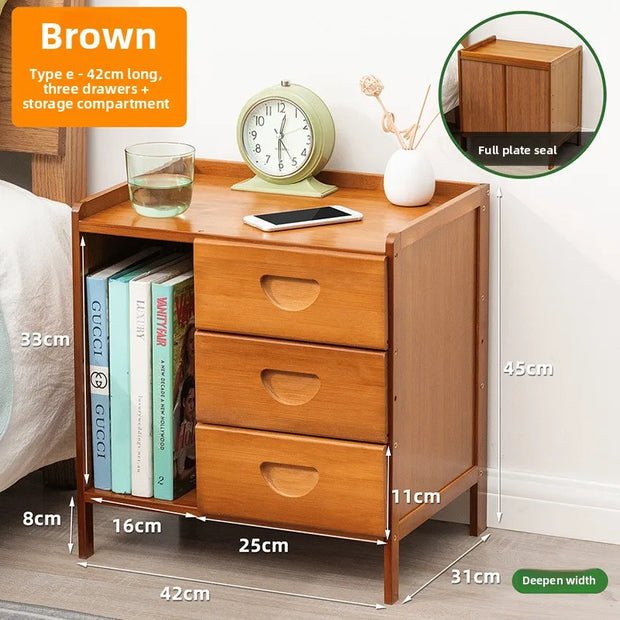 Bedside table simple solid wood small cabinet storage cabinet bedroom bedside simple Nordic European modern mini