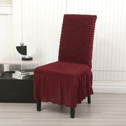 High Quality Seersucker Chair Cover For Dining Room Banquet Chair Slipcover Stretch Chair Skirt Elastic Wedding Chair Decoration