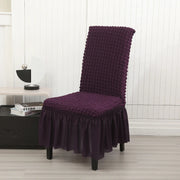 High Quality Seersucker Chair Cover For Dining Room Banquet Chair Slipcover Stretch Chair Skirt Elastic Wedding Chair Decoration