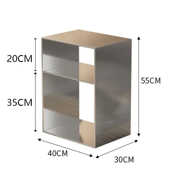 Bedroom Bedside Table Creative Side Cabinet In The Ancient Style of Stainless Steel Shelf Home Landing Multi-storey Storage