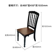 Middle Ancient Style French Retro Solid Wood Round Dining Table – Extendable American Mesa Comedor