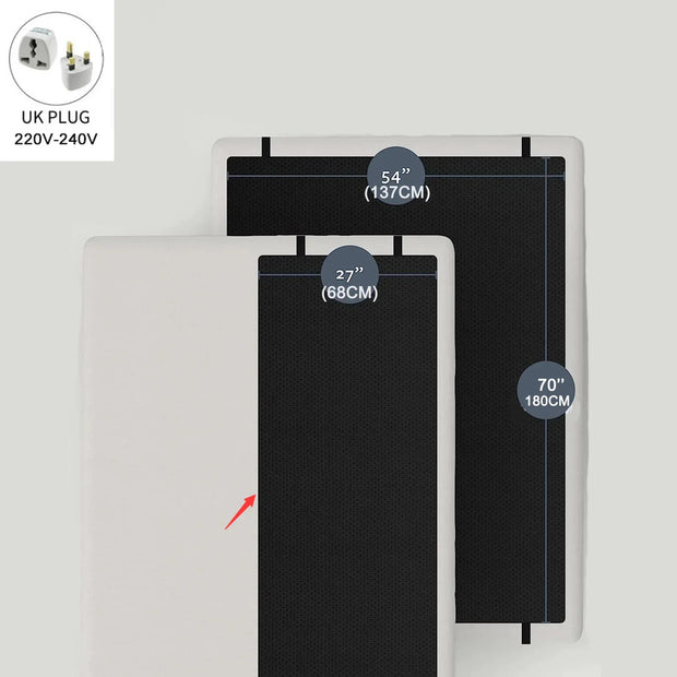 Twin Size Grounding Pad for Bed – Conductive Carbon & Vegan Leather Mattress Cover for Earthing and Sleep Health