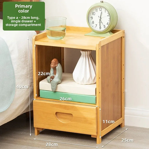 Simple Solid Wood Bedside Table – Small Storage Cabinet, Nordic European Mini Nightstand
