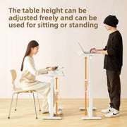 Hydraulic lifting bedside table Movable lifting computer table Desk standing sofa side few folding notebook table