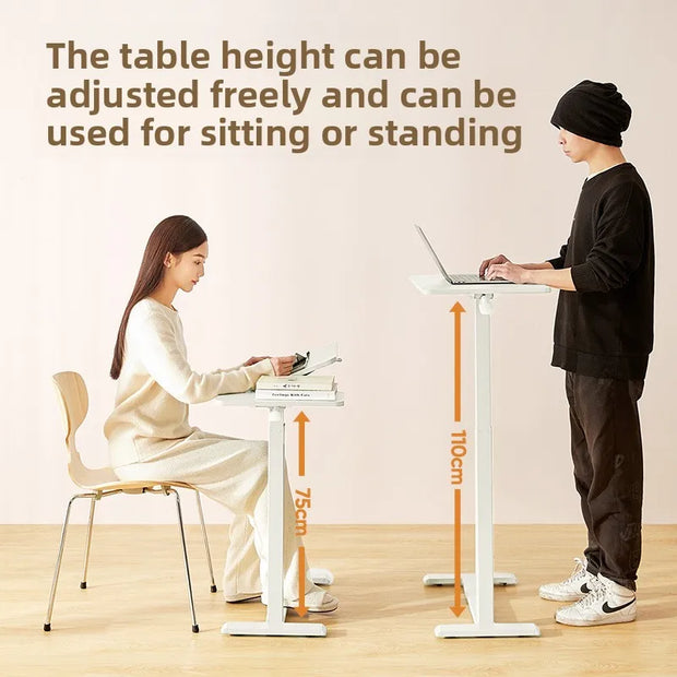 Hydraulic lifting bedside table Movable lifting computer table Desk standing sofa side few folding notebook table