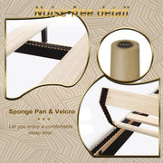 Queen Size Bed Frame, Velvet Upholstered Platform with Headboard, Easy Assembly, No Box Spring Needed, Non-Slip and Noise-Free w