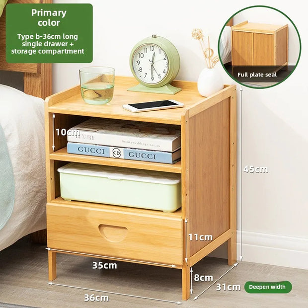 Simple Solid Wood Bedside Table – Small Storage Cabinet, Nordic European Mini Nightstand