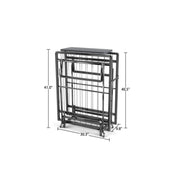 Metal Folding Bed Frame with Foam Mattress of Pockets Easy Storage and Movable with 4 Castors
