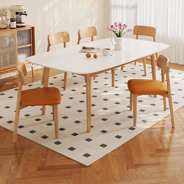 Luxury Mid-Century Wood Dining Table – Perfect for Restaurant, Kitchen, Coffee & Conference Use