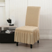 High Quality Seersucker Chair Cover For Dining Room Banquet Chair Slipcover Stretch Chair Skirt Elastic Wedding Chair Decoration