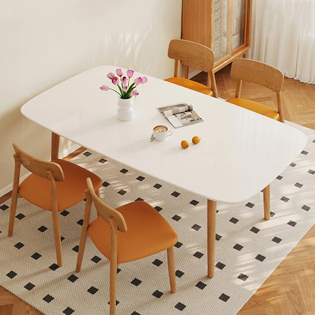 Wood Restaurant Dining Table Kitchen Coffee Conference Luxury Mid Century Living Room Dining Table Study Muebles Salon Furniture