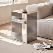 Bedroom Bedside Table Creative Side Cabinet In The Ancient Style of Stainless Steel Shelf Home Landing Multi-storey Storage