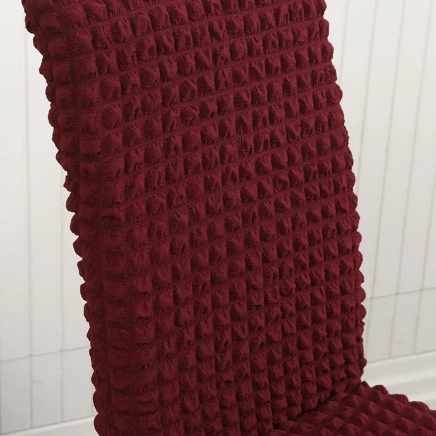 High Quality Seersucker Chair Cover For Dining Room Banquet Chair Slipcover Stretch Chair Skirt Elastic Wedding Chair Decoration