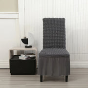 High Quality Seersucker Chair Cover For Dining Room Banquet Chair Slipcover Stretch Chair Skirt Elastic Wedding Chair Decoration