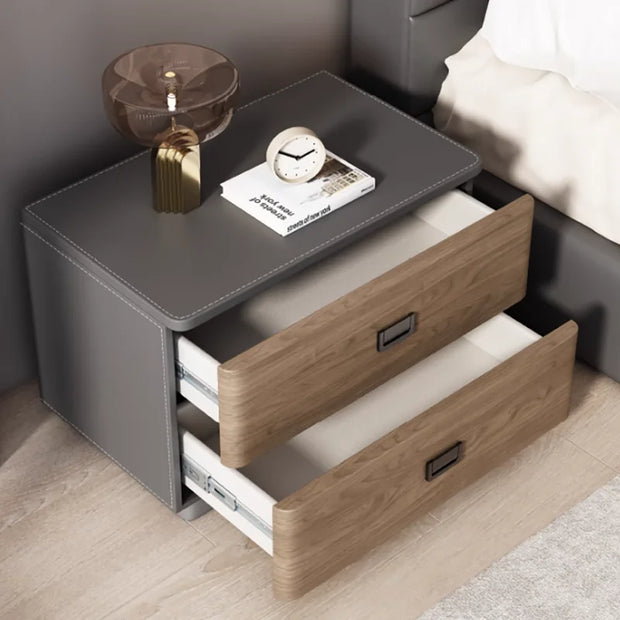 Italian Style Space-Saving Bedside Table – Modern Aesthetic Bedroom Storage Nightstand
