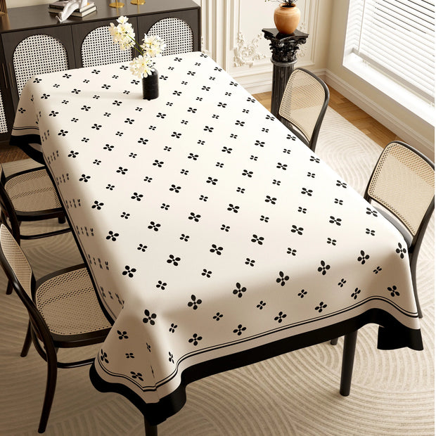 Dining table tablecloth waterproof and oil-proof leave-in pvc dining  mat light luxury high-end desktop tablecloth dining
