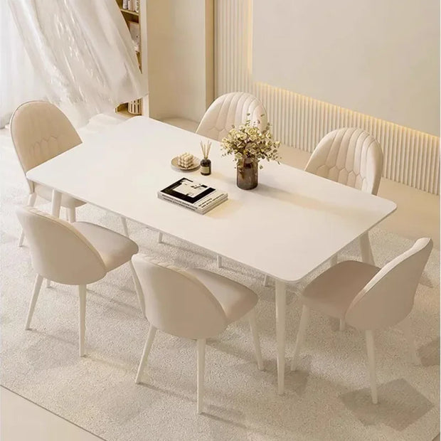 Wooden Nordic Rectangle Dining Table – Minimalist Luxury for Living Room & Garden