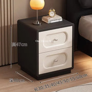 Luxury Minimalist Bedside Table – Nordic Nightstand Dresser with Drawers for Bedroom