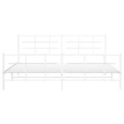 White Steel Full Bed Frame – Durable Modern Design with Powder-Coated Finish