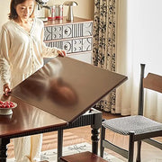 Mid Century Dark Foldable Dining Table – French Chic Vintage with Unique Tall Legs