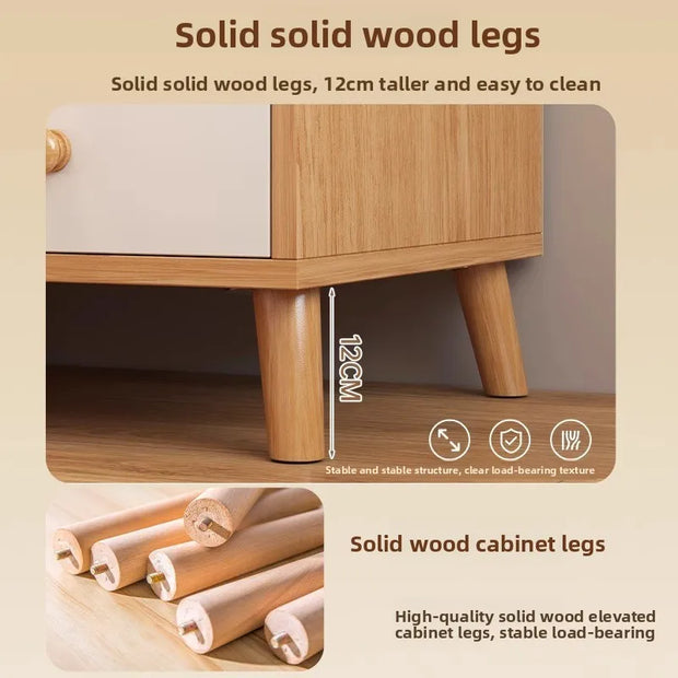 Bedside Table with Drawer – Bedroom Side Cabinet Storage Nightstand