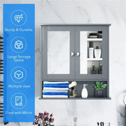 Gray Bathroom Cabinet with Mirror Furniture for Your Modern Bathroom Decor