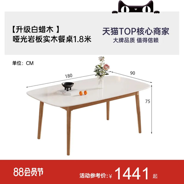 Wood Restaurant Dining Table Kitchen Coffee Conference Luxury Mid Century Living Room Dining Table Study Muebles Salon Furniture