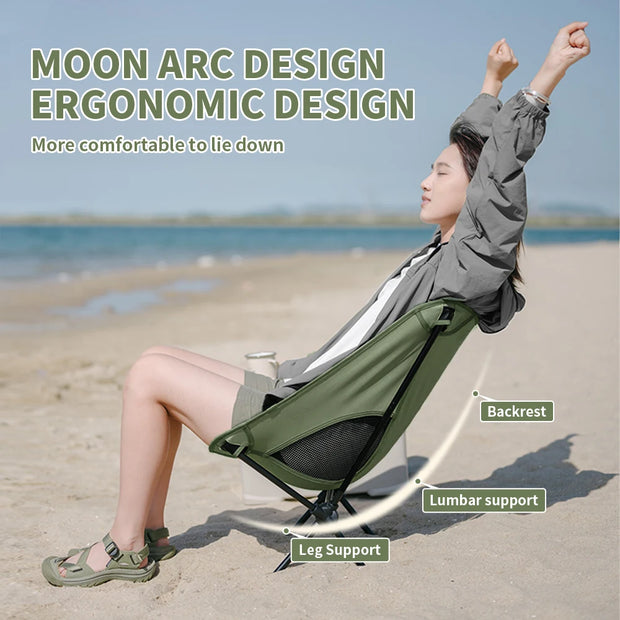 Naturehike Camping Chair Yl08 Ultralight Foldable Moon Chair Outdoor Portable Widened Picnic Chair Folding Travel Beach Chair