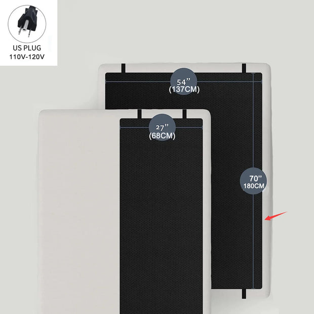 Grounding Mat for Bed - Twin Size Conductive Mattress Cover with Carbon Layer & Vegan Leather, Earthing Pad for Better Sleep, Pa