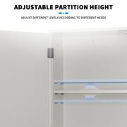 EFAN Storage Cabinet, Freestanding/Wall Mounted Bathroom Unit with Adjustable Shelf, Multi-purpose Waterproof Cupboard Furniture