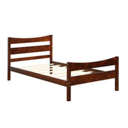 Twin Size Rustic Style Platform Bed Frame with board and Footboard